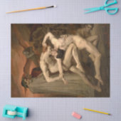 Papier Mousseline Dante et Virgile en enfer (par Bouguereau) (Artisanat)