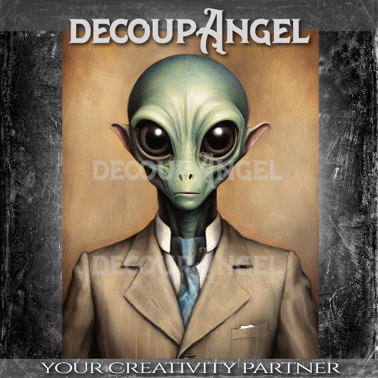 Papier Mousseline Dapper Alien Decoupage