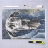 Papier Mousseline Dapper Great Dane dans la pluie (Artisanat)