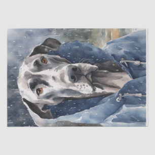 Papier Mousseline Dapper Great Dane dans la pluie