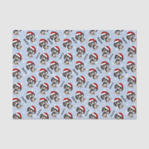 Papier Mousseline Dappy Dachshund Noël Personnalisé Nom du chien mig