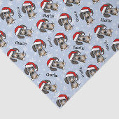 Papier Mousseline Dappy Dachshund Noël Personnalisé Nom du chien mig (Détail)