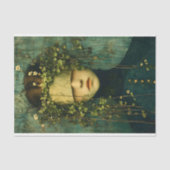 Papier Mousseline Dark Academia Botanical Figure BD8 Découpage (Recto)