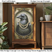Papier Mousseline Dark Academia Regal Raven & Pearls ET1L Decoupage