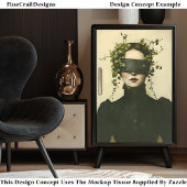 Papier Mousseline Dark Academia Woman in Blindfold BE8 Découpage