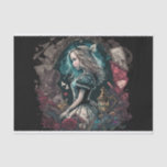 Papier Mousseline Dark Alice au pays des merveilles vintage decoupag<br><div class="desc">, alice vintage au pays des merveilles une date très importante, alice au pays des merveilles, conte de fées, alice au pays des merveilles, alice au pays des merveilles motif, alice au pays des merveilles découpage, alice vintage au pays des merveilles collage, papier découpage pour grand mobilier, papier découpage art,...</div>