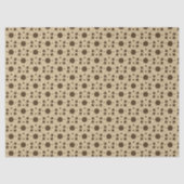 Papier Mousseline Dark Brown Micro Floral Sand (Recto)