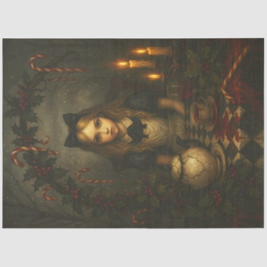 Papier Mousseline Dark Christmas Tea Party | Gothic Alice Holiday (Recto)