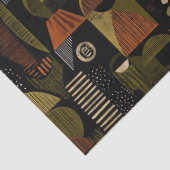 Papier Mousseline Dark Mid Century Geometric Pattern (1) (Détail)