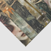 Papier Mousseline Dark Moody Fantasy Garden Collage Decoupage (Détail)