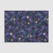 Papier Mousseline Dark Purple Gold Watercolor Mosaic Stained Glass (Recto)