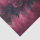 Papier Mousseline Dark Romance : Rose gothique et dentelle (Détail)