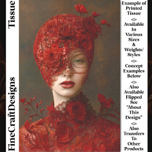 Papier Mousseline Dark Romance Rouge Masque en Dentelle Femme CW7L D