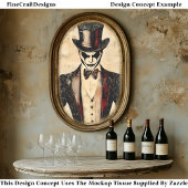 Papier Mousseline Dark Sinister Macabre Homme gothique BB7 Découpage