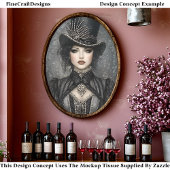 Papier Mousseline Dark Steampunk Lady Ringmaster DN7L Découpage