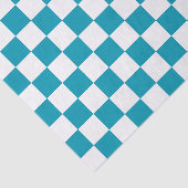Papier Mousseline Dark turquoise checkered  (Détail)