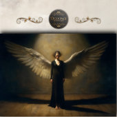 Papier Mousseline Dark Winged Angel Dramatic Fine Art Decoupage