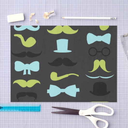 Papier Mousseline Dashing Little Man Mustache Party (Artisanat)