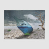 Papier Mousseline Dauphin Désert Déchoupage Papier Tissu (Recto)