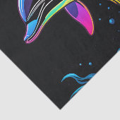 Papier Mousseline Dauphin néon vibrant (Détail)
