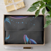 Papier Mousseline Dauphin néon vibrant (Cadeau)