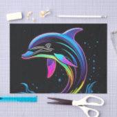 Papier Mousseline Dauphin néon vibrant (Artisanat)