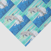 Papier Mousseline Dauphin Sauter Océan Splash Tropical Sea Life (Détail)