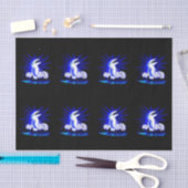 Papier Mousseline Dauphin souriant (Artisanat)