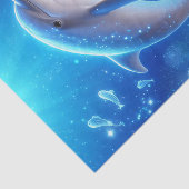 Papier Mousseline Dauphin vif déroupage de récif océanique (Détail)