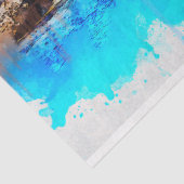 Papier Mousseline Dauphins Aquarelle Art Découpage Papier Tissu (Détail)