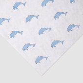 Papier Mousseline Dauphins bleus d'aquarelle (Détail)