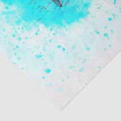 Papier Mousseline Dauphins Jumping Aquarelle Découpage Art (Détail)