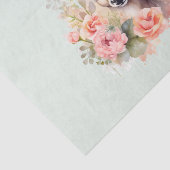 Papier Mousseline De Beaux Cerfs Entourés De Roses (Détail)