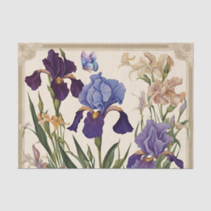 Papier Mousseline De Belles Fleurs Iris