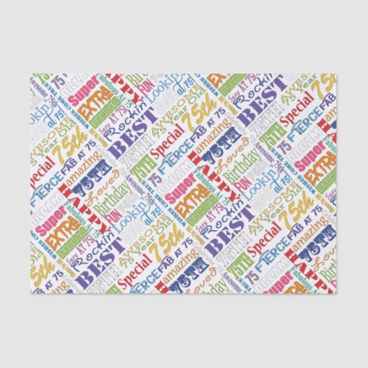 Papier Mousseline De fête d'anniversaire cadeaux uniques et (Recto)