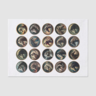 Papier Mousseline De magnifiques têtes de cheval en cercle