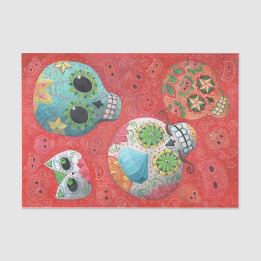 Papier Mousseline De trois jours des crânes morts (Recto)