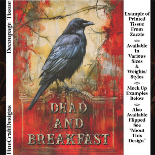 Papier Mousseline "Dead and Breakfast" personnalisé Art raven effray