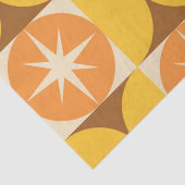 Papier Mousseline Début du milieu du siècle sur les cercles jaunes o (Détail)