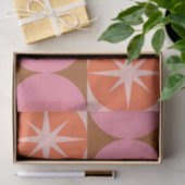 Papier Mousseline Début du milieu du siècle sur les cercles orange r (Cadeau)