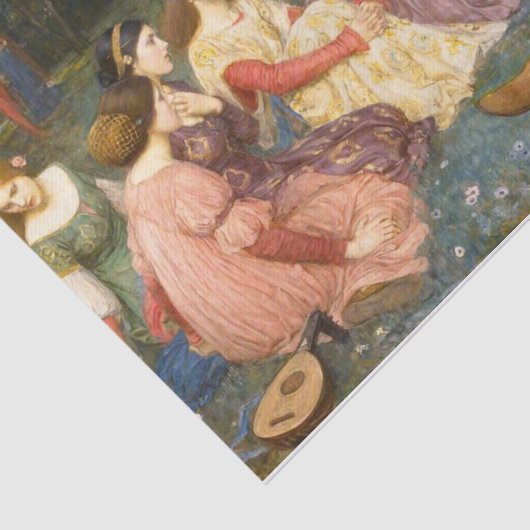 Papier Mousseline Decameron par John William Waterhouse (Détail)