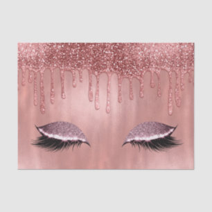Papier Mousseline Déchets Rose Parties scintillant or Lashes rose