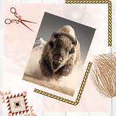 Papier Mousseline Déchoupage Bison sauvage Dustborne Charge Désert