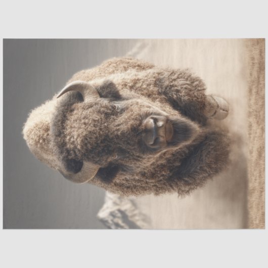 Papier Mousseline Déchoupage Bison sauvage Dustborne Charge Désert (Recto)