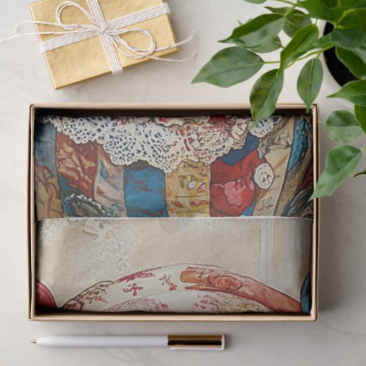 Papier Mousseline Déchoupage Cirque fille Jester clown (Cadeau)