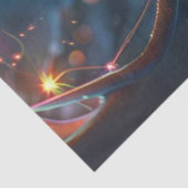 Papier Mousseline Déchoupage renne lunaire avec lumières (Détail)
