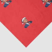 Papier Mousseline Deck the Halls en rouge (Détail)