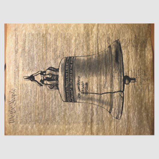 Papier Mousseline Déclaration d'indépendance Tissu/Document de décou (Recto)