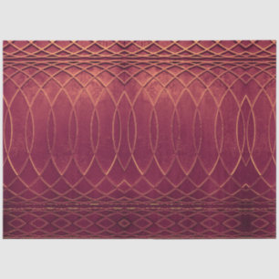 Papier Mousseline Déco Art Déco Découpage Vin Burgandy en métal