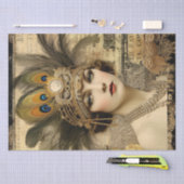 Papier Mousseline Déco de Fille Flapper des années 1920 (Artisanat)